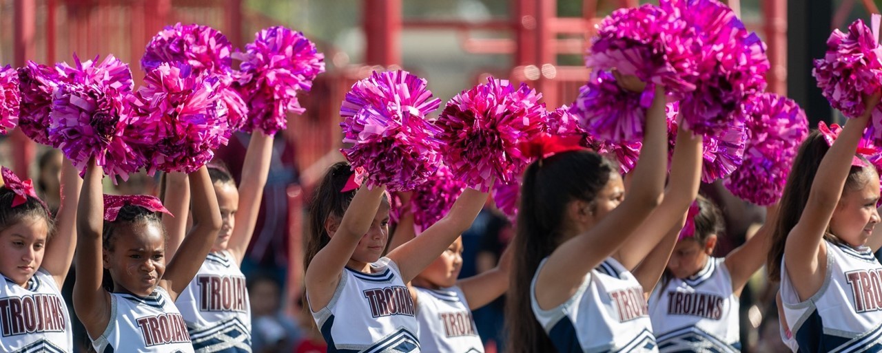 TK Cheerleaders in Pink Out Wear